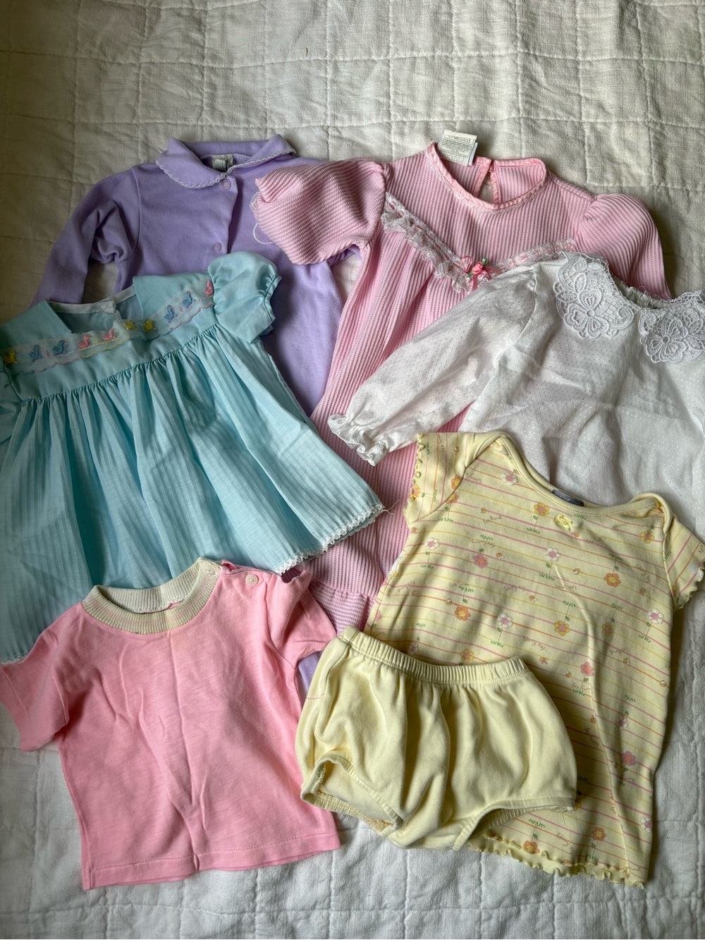 Vintage Baby Girl 12 Months Bundle Carters, Tiny Tots, and Small Steps